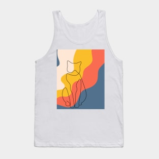 Abstract Feline Contemplation Tank Top